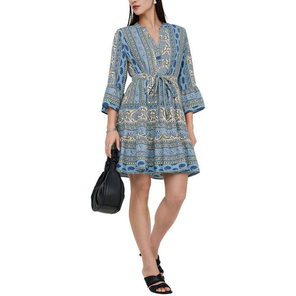 Amina Glam Womens  Mini Dress, Blue